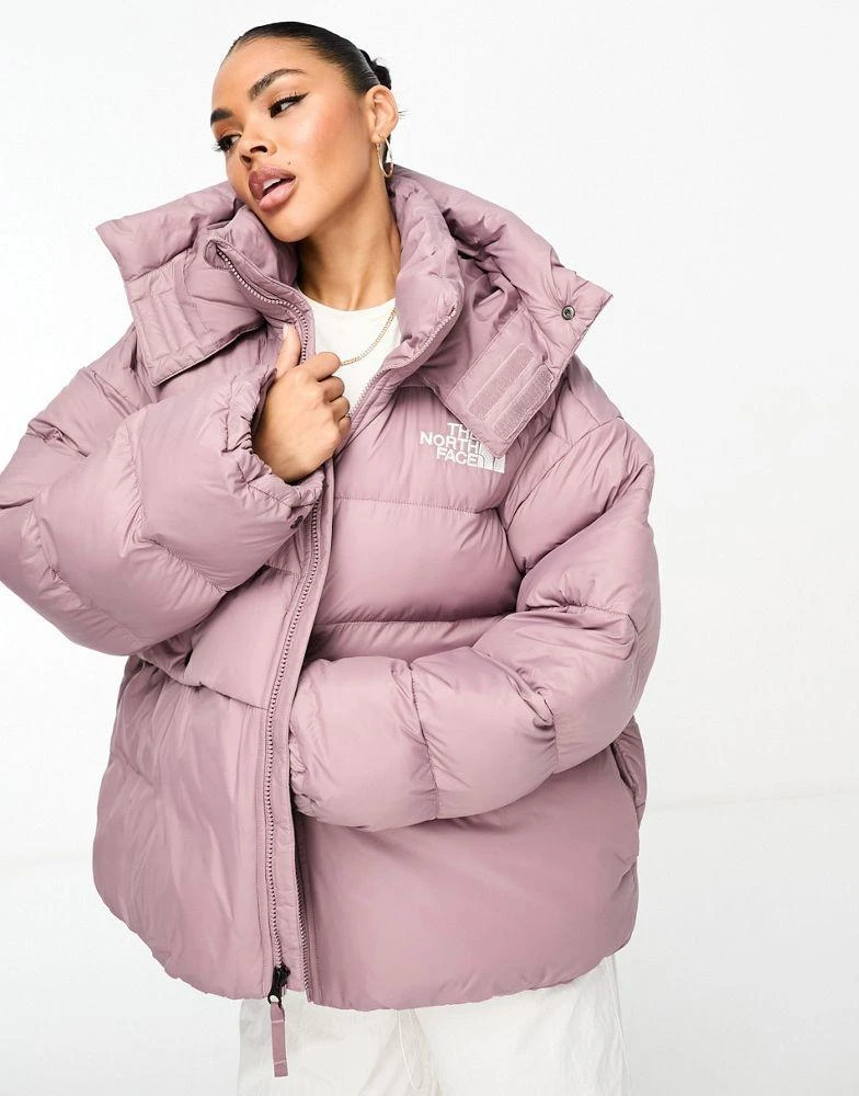 商品The North Face|The North Face Acamarachi oversized puffer jacket in taupe Exclusive at ASOS,价格¥2227,第1张图片