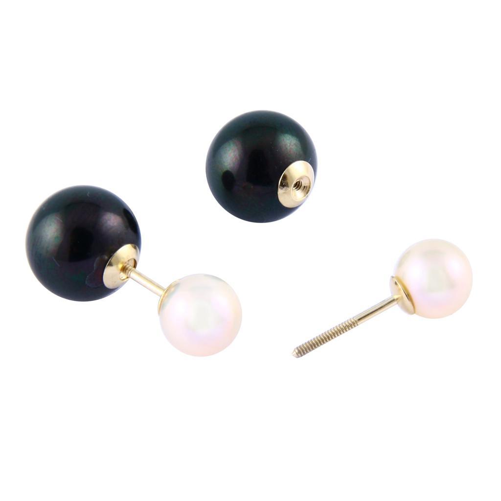 商品Splendid Pearls|14k Yellow Gold 6-6.5mm, 9-9.5mm Pearl Earrings,价格¥1139,第1张图片