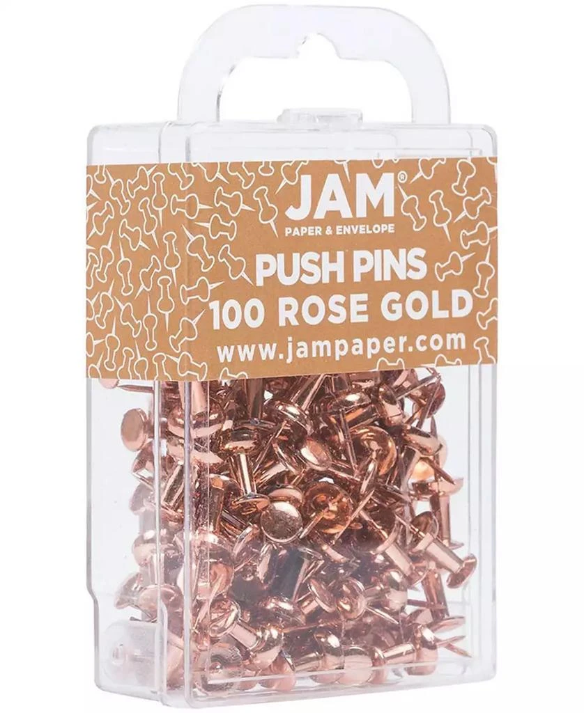 商品JAM Paper|Colorful Push Pins - Pushpins - 100 Per Pack,价格¥82,第2张图片详细描述