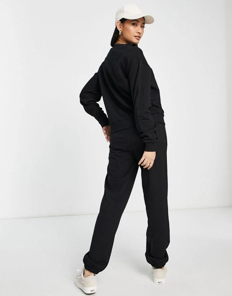 商品ASOS|ASOS DESIGN tracksuit slim sweat / jogger in black - BLACK,价格¥190,第2张图片详细描述