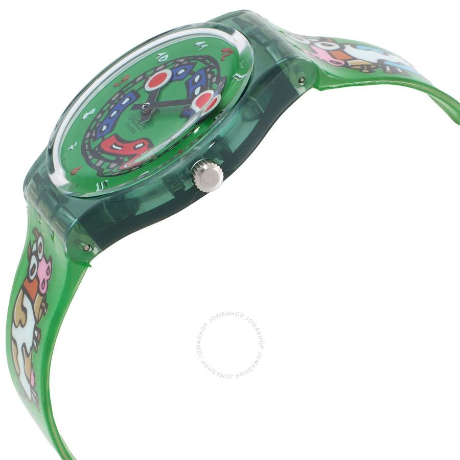 商品Swatch|Swatch Crazy Train Quartz Green Dial Unisex Watch GG194,价格¥417,第2张图片详细描述