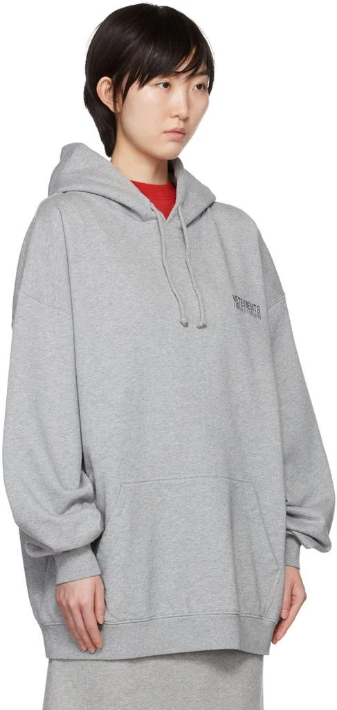 商品Vetements|灰色徽标连帽衫,价格¥2722,第2张图片详细描述