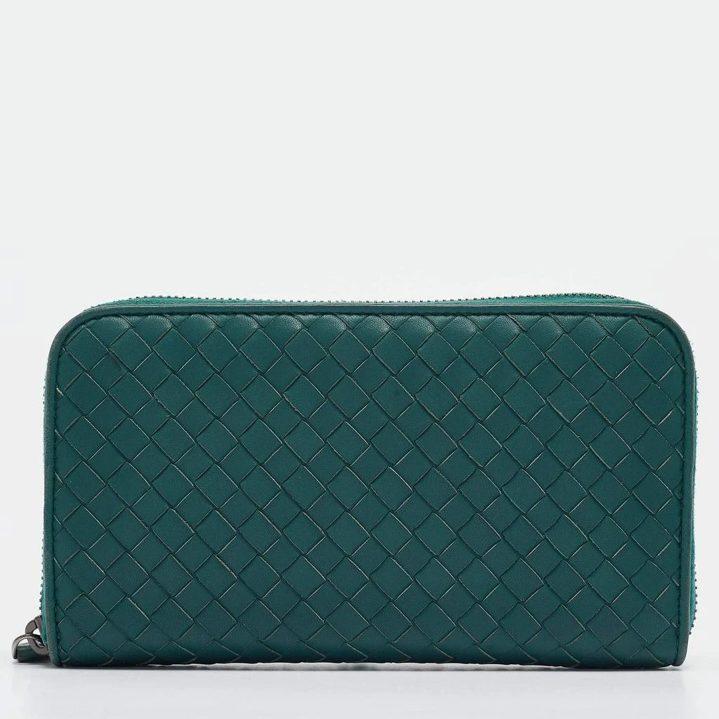 商品[二手商品] Bottega Veneta|Bottega Veneta Dark Green Intrecciato Leather Continental Wallet,价格¥1656,第1张图片