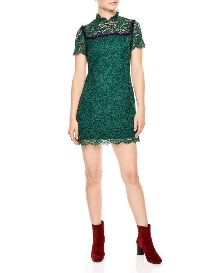商品Sandro|Erle Lace Mini Dress,价格¥1463,第1张图片