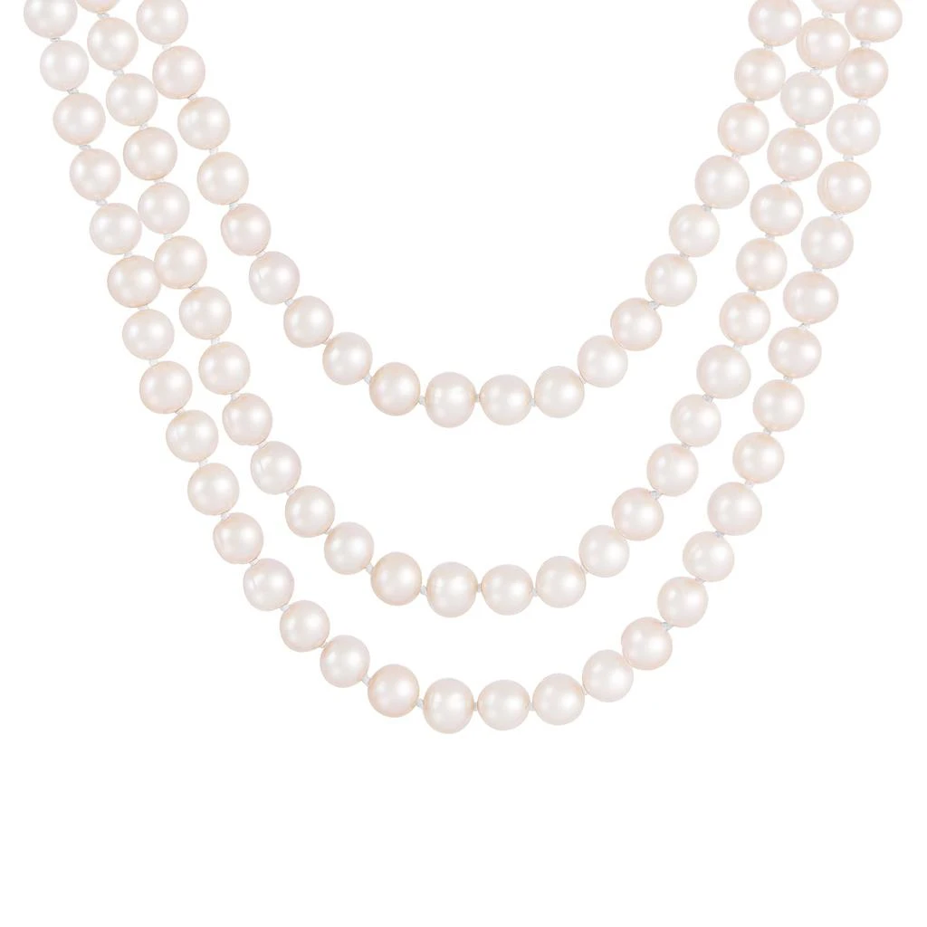 商品Splendid Pearls|Endless Black 100" Freshwater Pearl Necklace,价格¥473,第1张图片