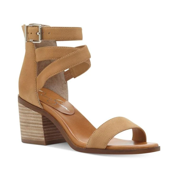 商品Jessica Simpson|Rayvena Cross-Strap Block-Heel Sandals,价格¥333,第1张图片