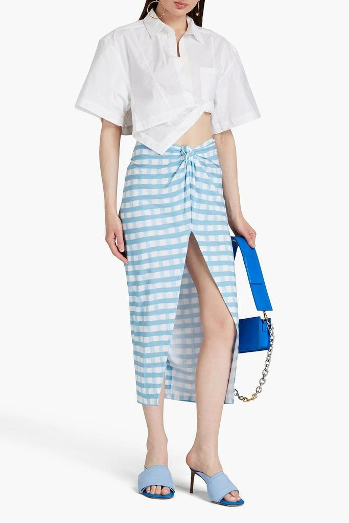 商品Jacquemus|Nodi knotted gingham pareo,价格¥662,第2张图片详细描述