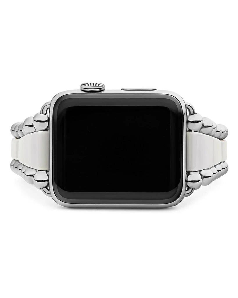 White Ceramic Smart Caviar Apple™ Watch Band, 38mm-42mm 商品
