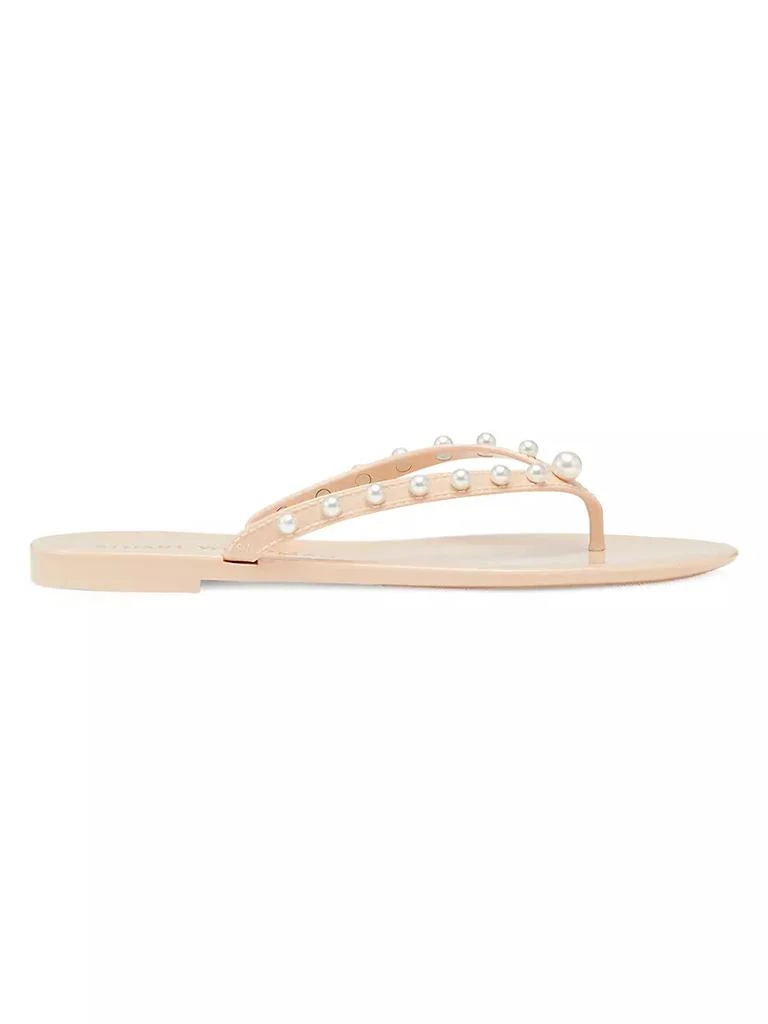 商品Stuart Weitzman|Glide Jelly Imitation Pearl-Embellished Flip-Flops,价格¥1133,第1张图片