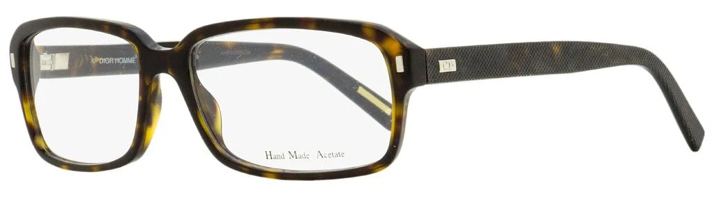 商品Dior|Dior Men's Homme Eyeglasses Black Tie 160 086 Dark Havana 56mm,价格¥743,第1张图片