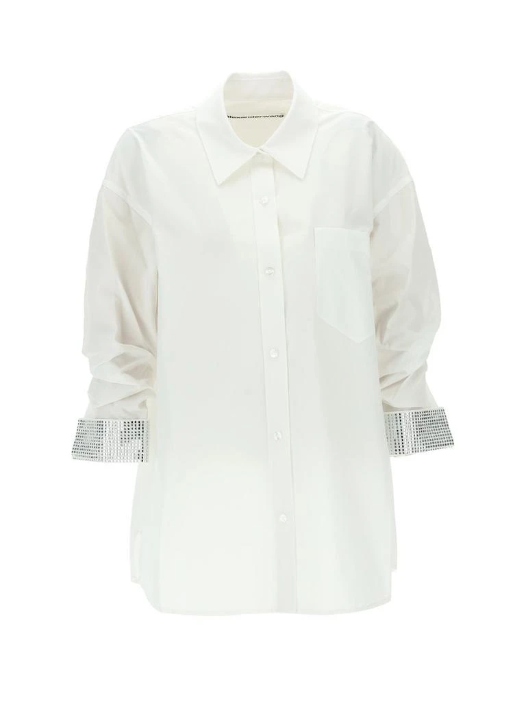 商品Alexander Wang|Alexander Wang Embellished Cuff Buttoned Shirt,价格¥3273,第1张图片