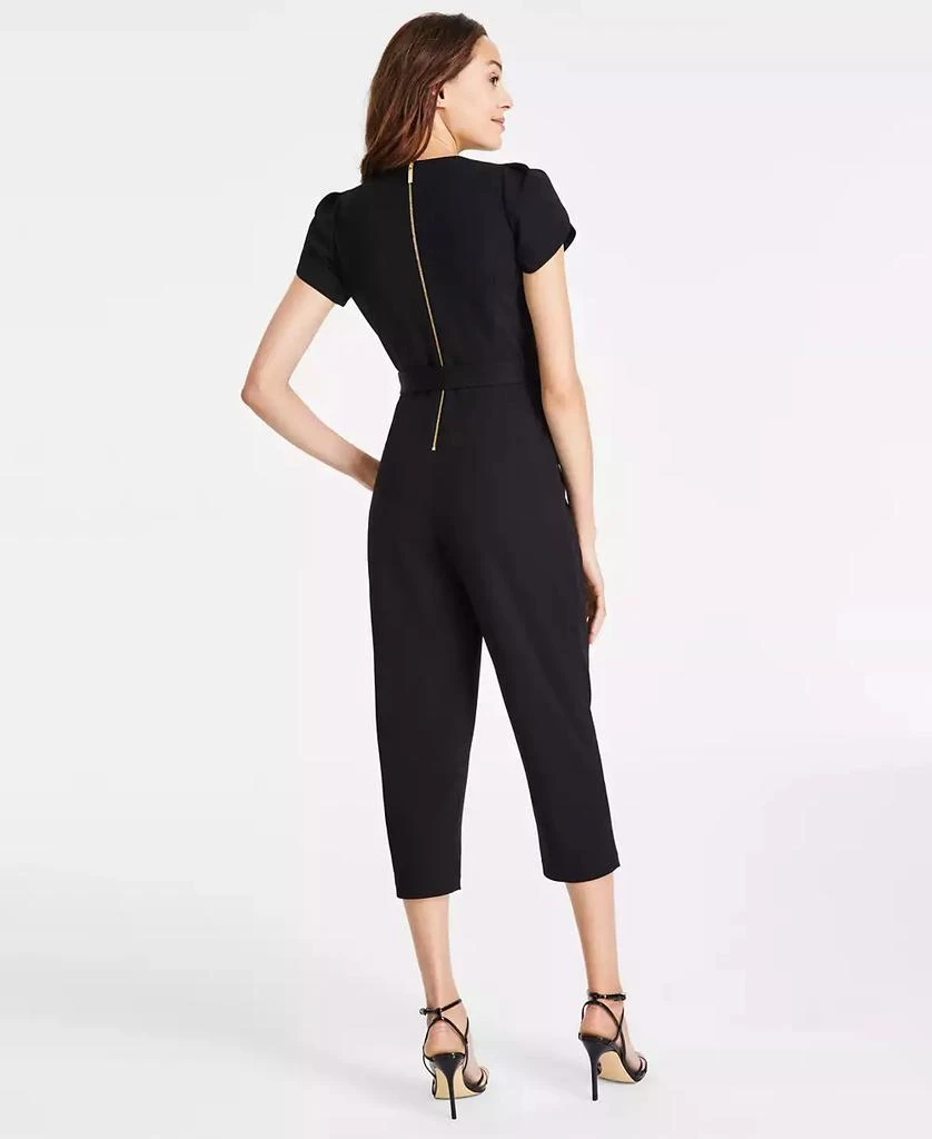 商品Calvin Klein|Women's Tie-Waist Tulip-Sleeve Jumpsuit,价格¥958,第2张图片详细描述