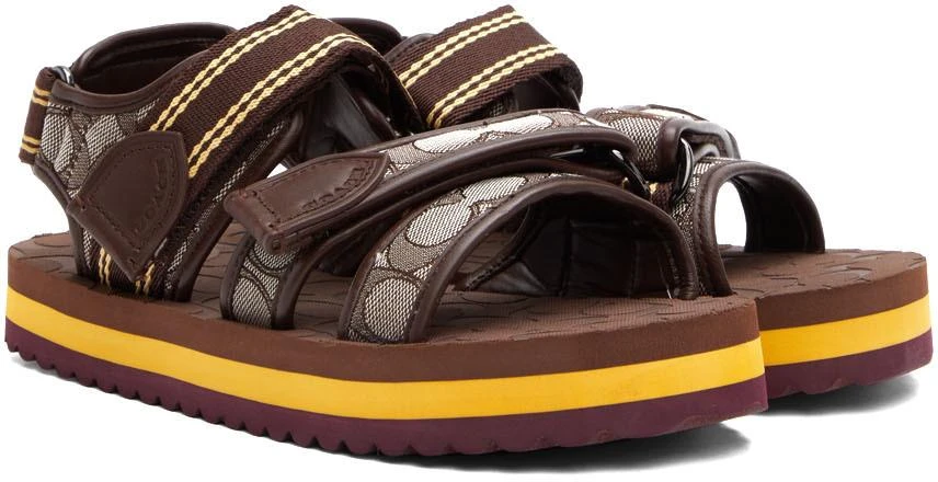 商品Coach|Brown Sport Sandals,价格¥557,第4张图片详细描述