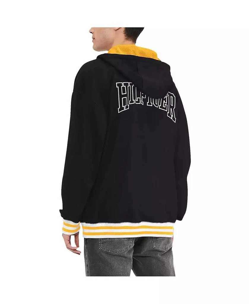 商品Tommy Hilfiger|Men's Black Pittsburgh Steelers Aaron Quarter-Zip Hoodie,价格¥579,第2张图片详细描述