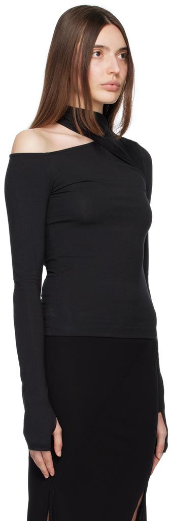 Black Slash Long Sleeve T-Shirt商品第2张图片规格展示