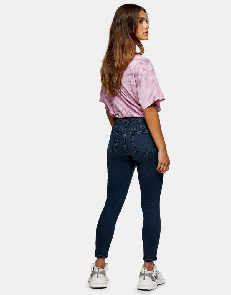商品Topshop|Topshop Petite Jamie jeans in blue black,价格¥178,第4张图片详细描述