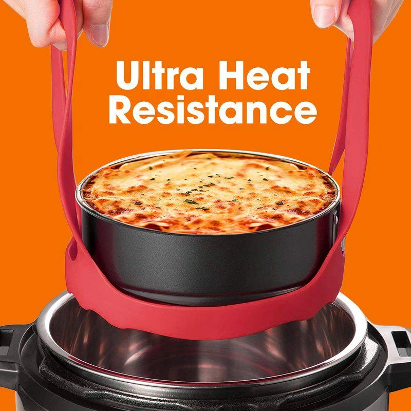 商品Cheer Collection|Cheer Collection Silicone Cooking Pot Lifter, Silicone Bakeware Sling For 3-quart Pressure Cookers,价格¥99,第2张图片详细描述