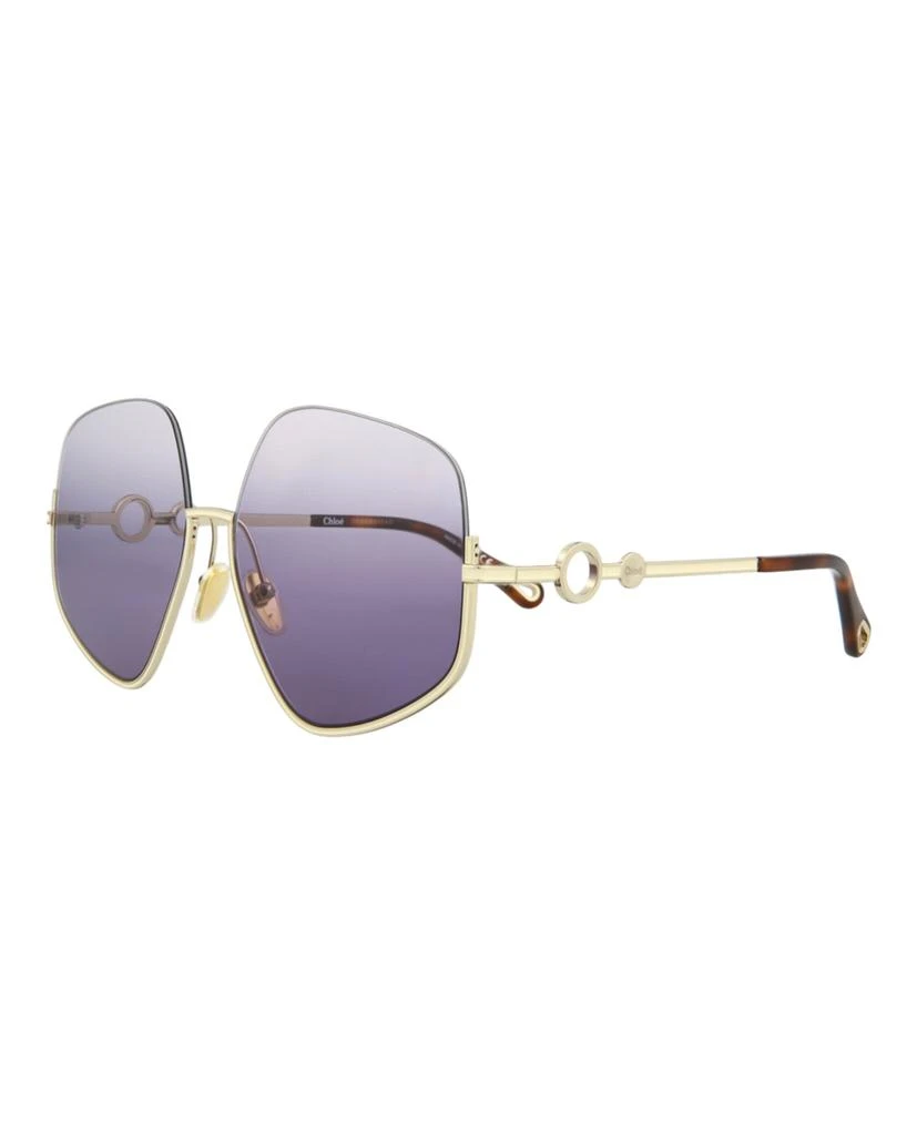 商品Chloé|Chloe Square-Frame Metal Sunglasses,价格¥1125,第2张图片详细描述