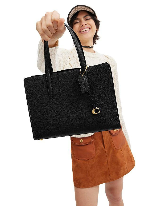 商品Coach|Carter 28 Small Polished Pebble Leather Carryall Travel Bag,价格¥1316,第2张图片详细描述