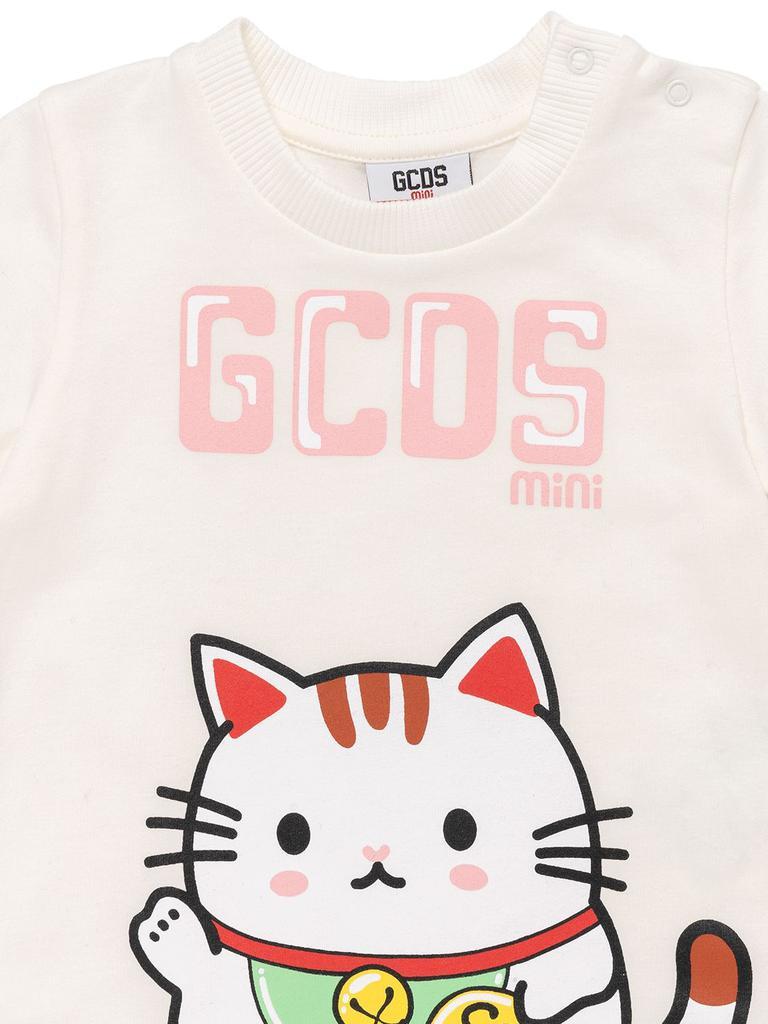 商品GCDS|Maneki Neko Logo Cotton Sweatshirt,价格¥650,第1张图片