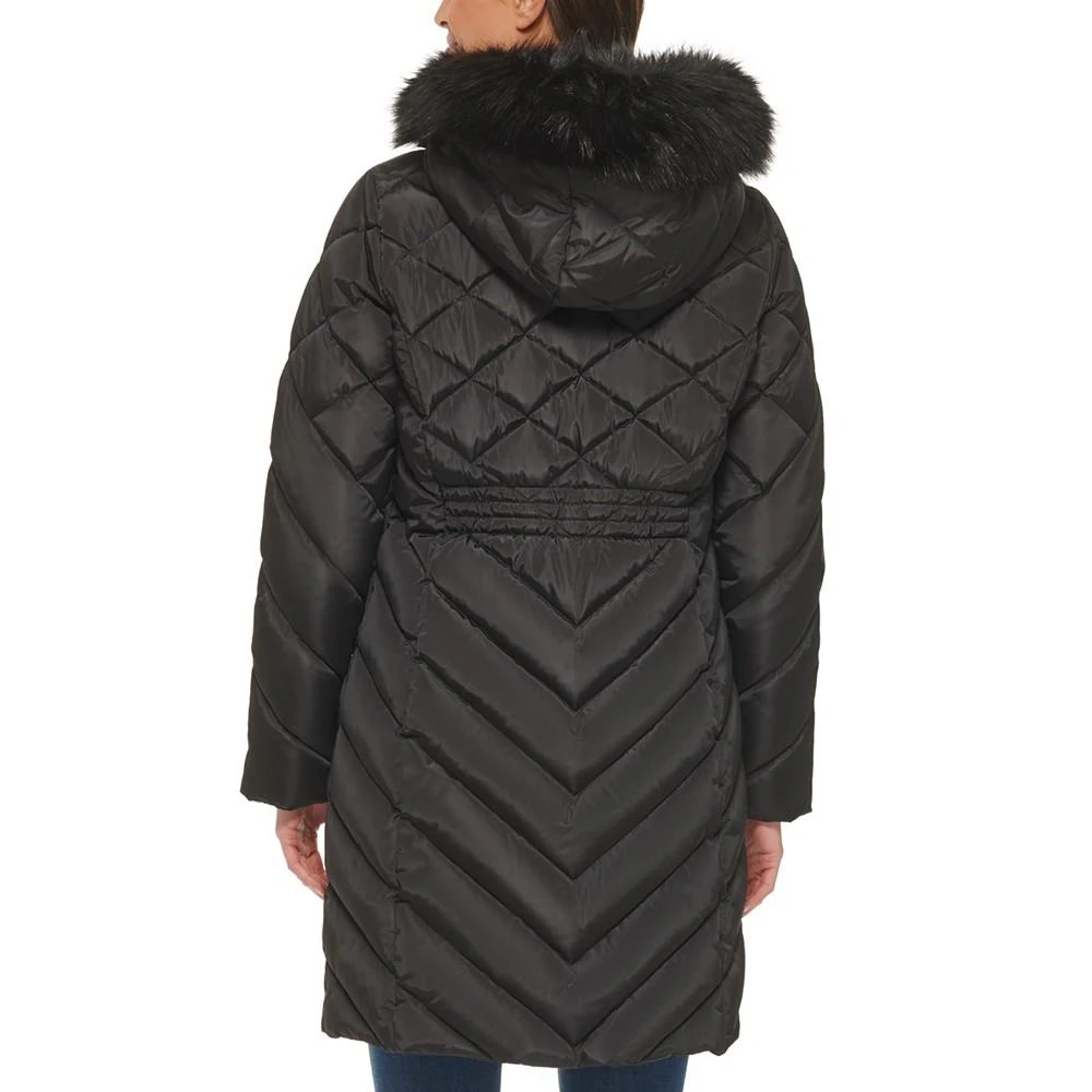 商品Tommy Hilfiger|Women's Faux-Fur-Trim Hooded Puffer Coat,价格¥955,第3张图片详细描述