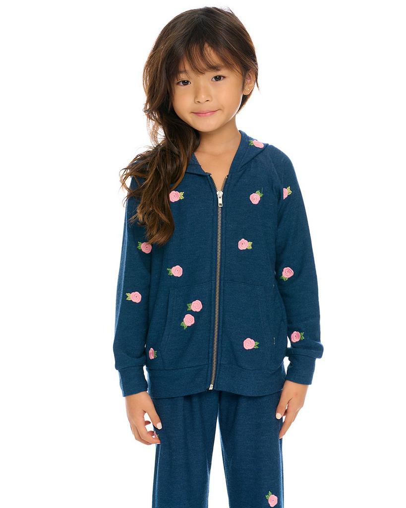 Girls' Floral Embroidered Hoodie  - Little Kid商品第1张图片规格展示