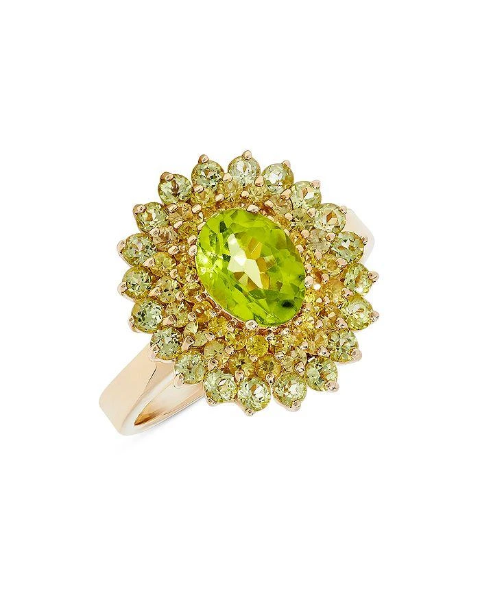 商品Bloomingdale's|Peridot Flower Ring in 14K Yellow Gold,价格¥8946,第1张图片