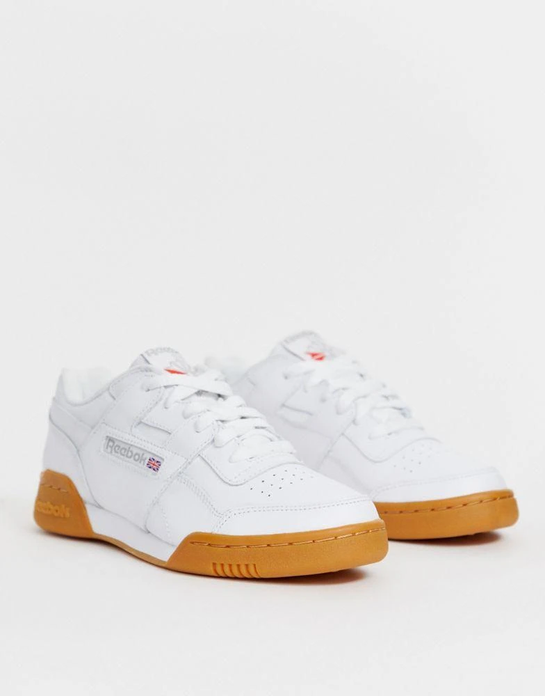 商品Reebok|Reebok Workout trainers in white with gum sole,价格¥722,第4张图片详细描述