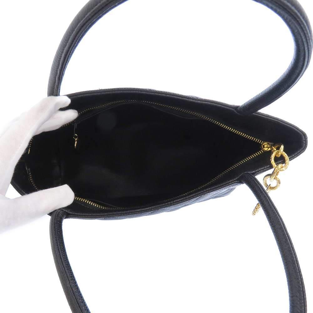 商品[二手商品] Chanel|Chanel Black Caviar Leather Madallion Tote Black Bag,价格¥16643,第7张图片详细描述