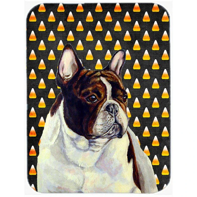商品Caroline's Treasures|LH9078LCB French Bulldog Candy Corn Halloween Portrait Glass Cutting Board L,价格¥258,第1张图片