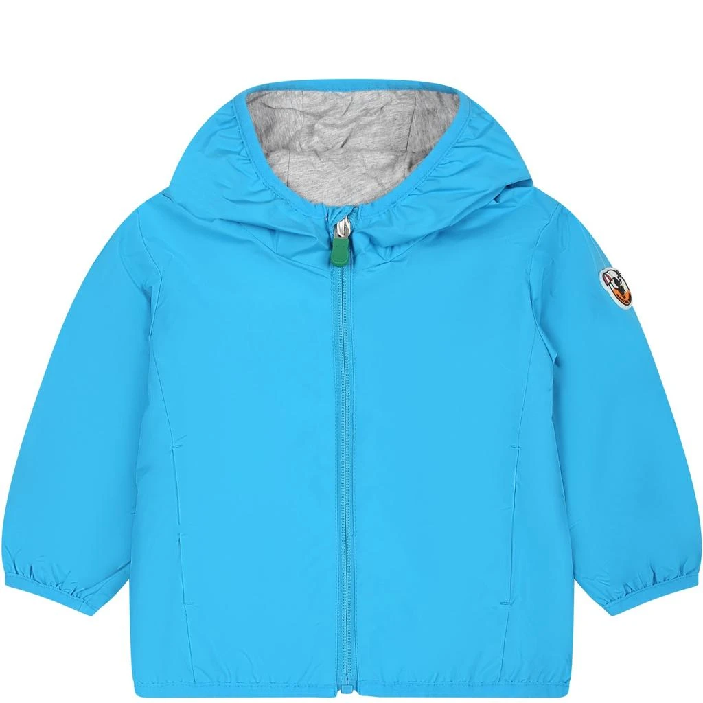 商品Save The Duck|Light Blue Coco Windbreaker For Baby Boy With Logo,价格¥900,第1张图片