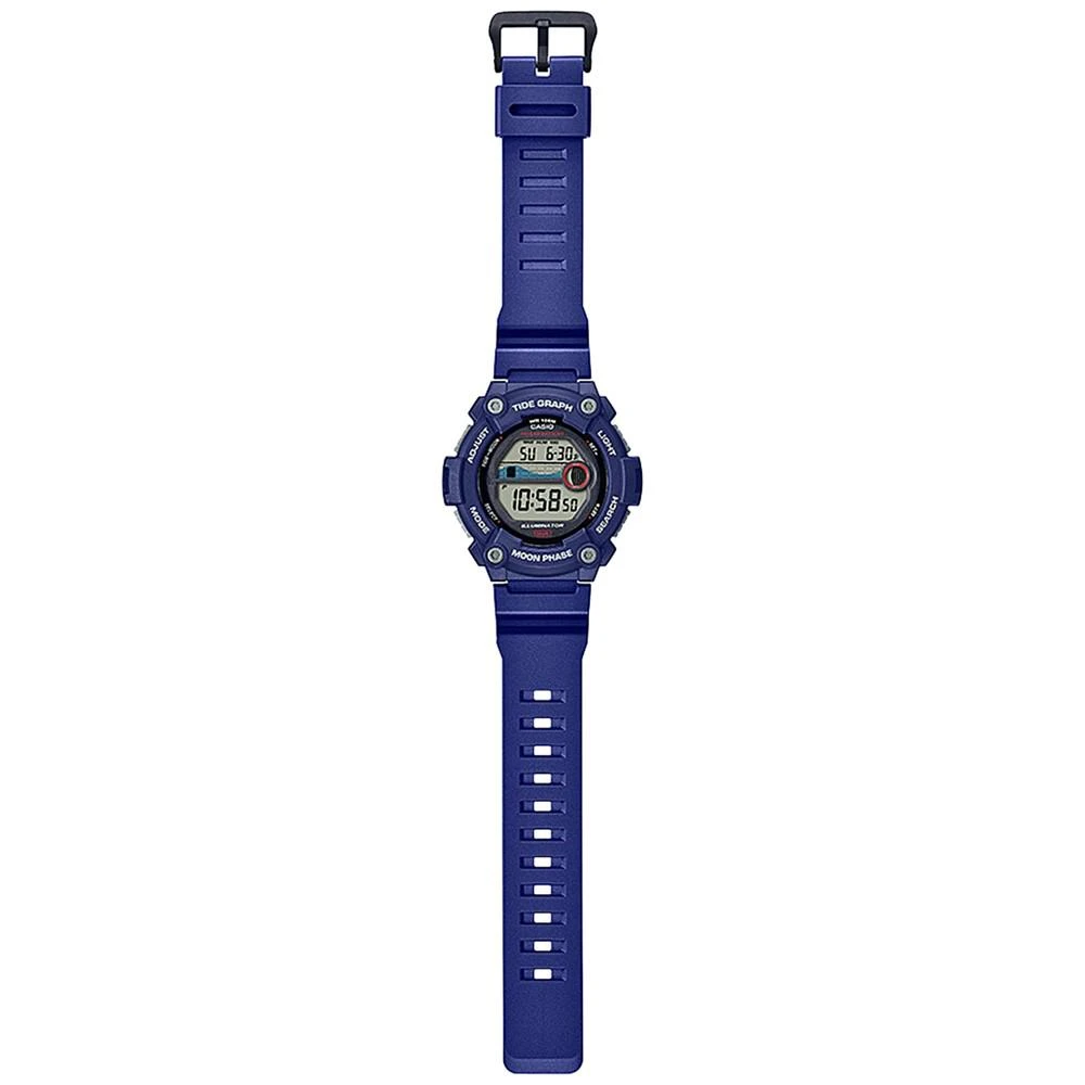 商品Casio|Men's Digital Blue Resin Strap Watch 51mm,价格¥210,第2张图片详细描述