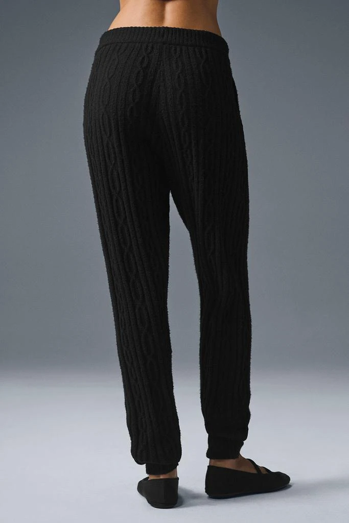 商品Alo|Cable Knit Winter Bliss Pant - Black,价格¥1110,第3张图片详细描述