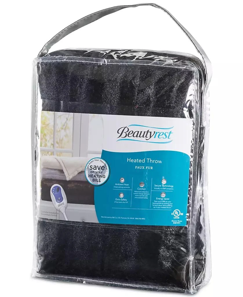 商品Beautyrest|Duke Ribbed Electric Faux-Fur Throw, 50" x 70",价格¥1241,第3张图片详细描述