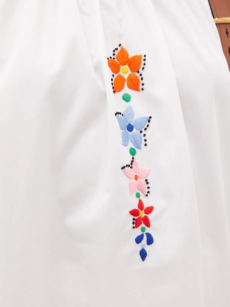 商品Prada|Floral-embroidered cotton-poplin tunic blouse,价格¥5408,第3张图片详细描述