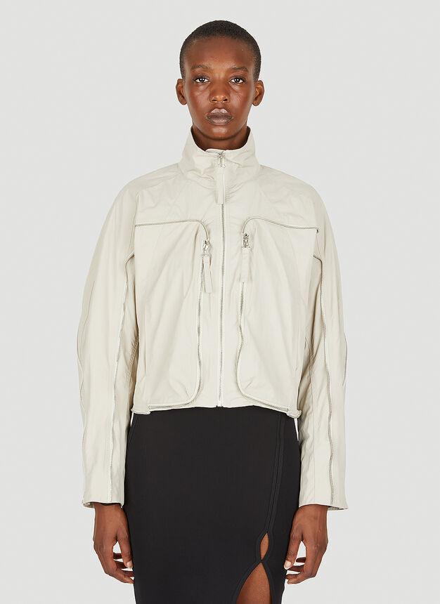 商品Helmut Lang|Zip Jacket in Beige,价格¥2847,第1张图片