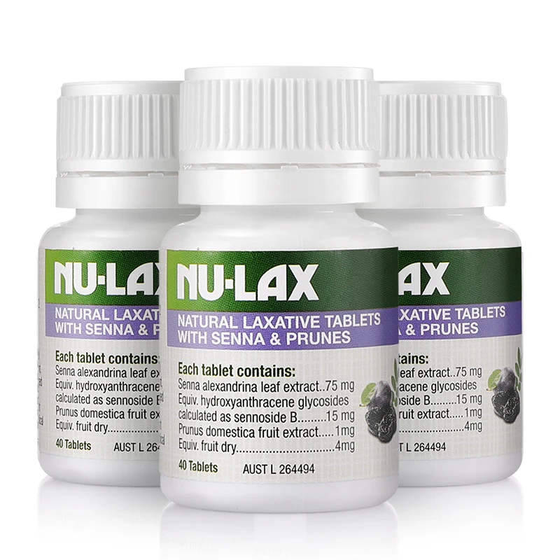 NU-LAX 西梅乐康片加强版 清肠道 40片/瓶*3瓶 商品