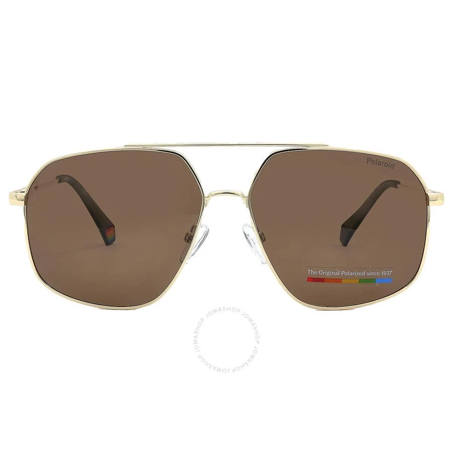 商品Polaroid|Polarized Bronze Navigator Unisex Sunglasses PLD 6173/S 0J5G/SP 58,价格¥149,第1张图片