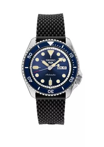 商品Seiko|Mens Stainless Steel Rubber Strap Watch,价格¥1705,第1张图片