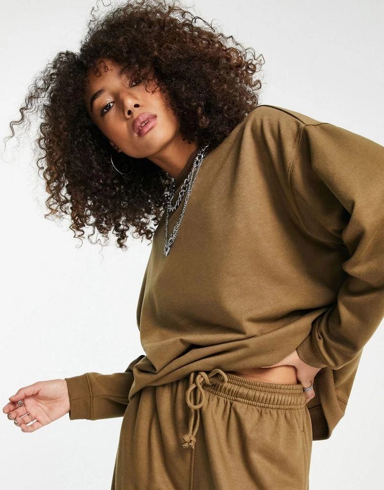 商品Topshop|Topshop co-ord oversized 90s jogger in mink,价格¥106,第4张图片详细描述