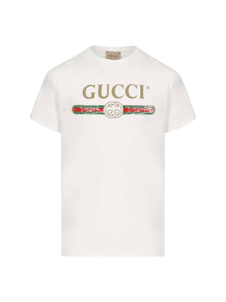 商品Gucci|Gucci Kids Vintage Logo Printed T-Shirt,价格¥937-¥1070,第1张图片