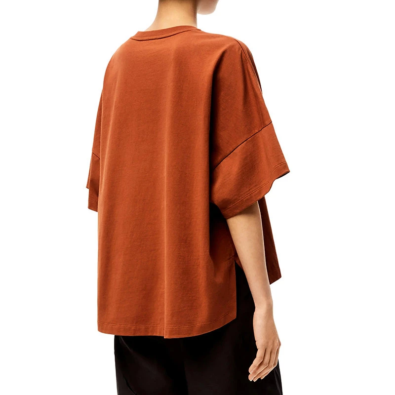 商品Loewe|【预售3-7天】LOEWE/罗意威 22年春夏新款 女士棕色纯棉超大号短款短袖T恤S359333XC9-2530,价格¥2533,第6张图片详细描述