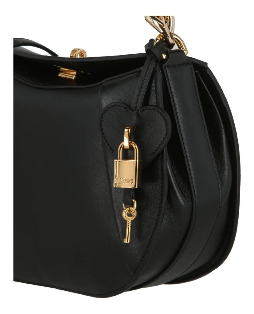 商品Moschino|Heart Lock Leather Shoulder Bag,价格¥5976,第3张图片详细描述