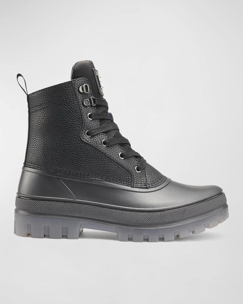 商品Karl Lagerfeld Paris|Men's Fleece-Lined Leather Lace-Up Winter Boots,价格¥1609,第1张图片