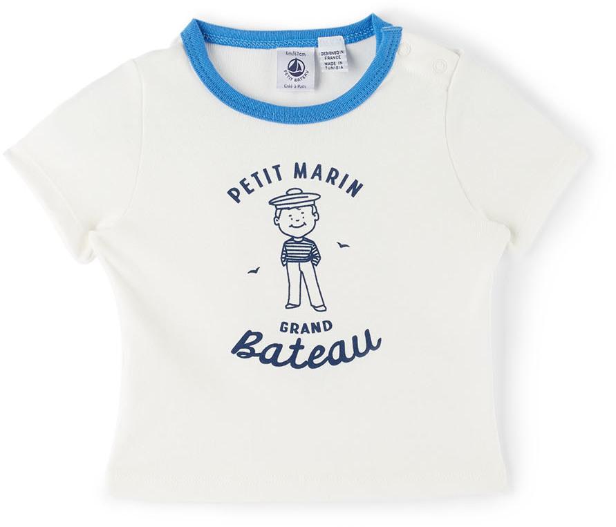 Baby White Sailor Motif T-Shirt商品第1张图片规格展示