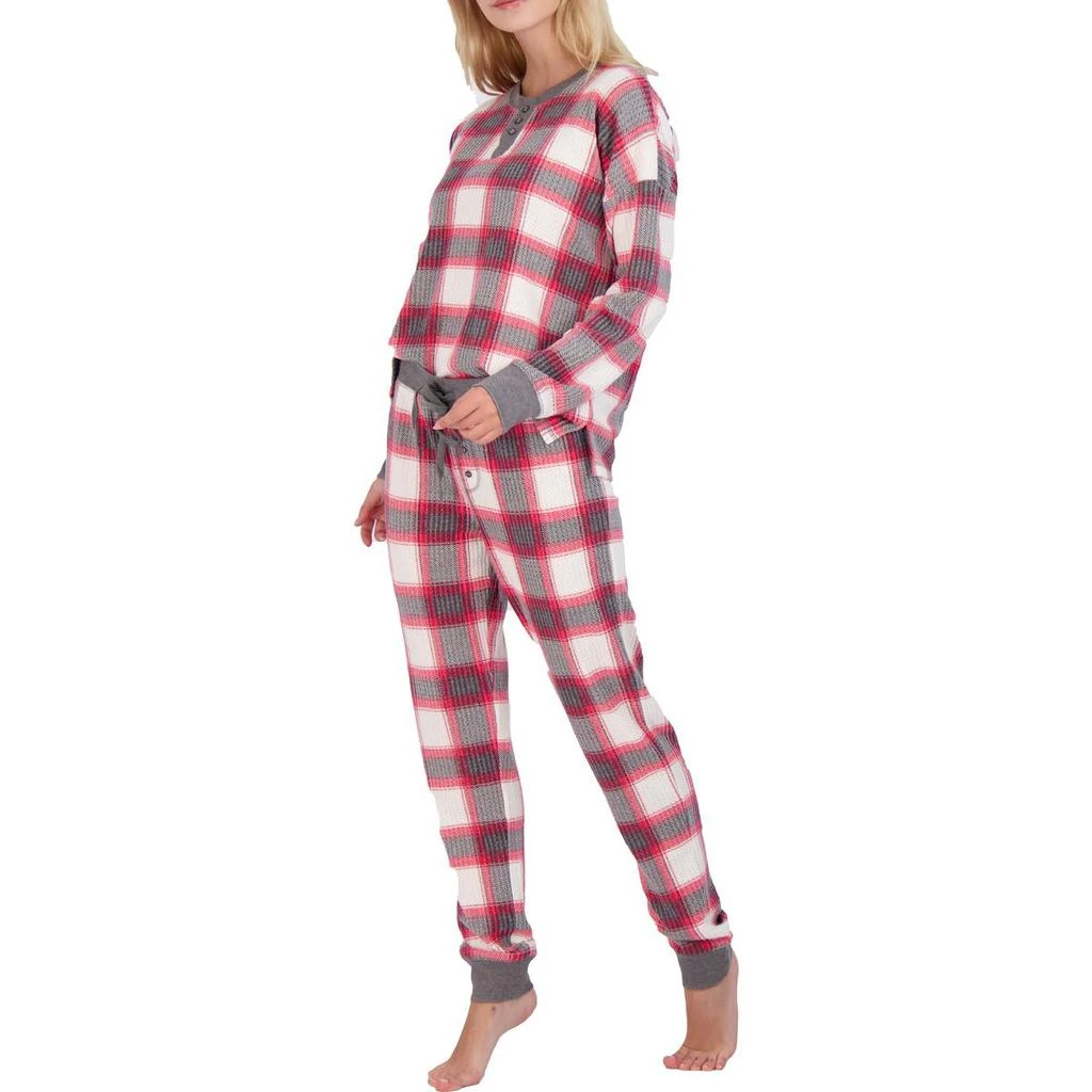 商品P.J. Salvage|PJ Salvage Ski Jammie Women's 2 Piece Thermal Knit Printed Pajama Sleepwear Set,价格¥251,第5张图片详细描述