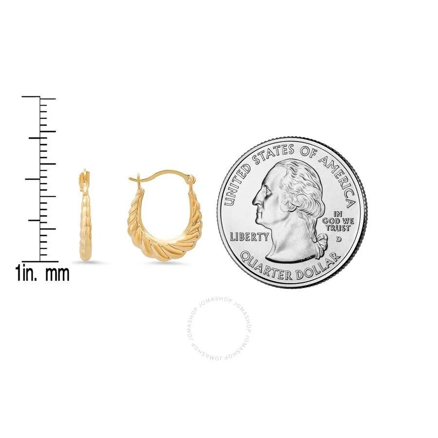 商品Kylie Harper|10k Yellow Gold Petite 15mm U Shaped Swirl Hoop Earrings,价格¥632,第2张图片详细描述