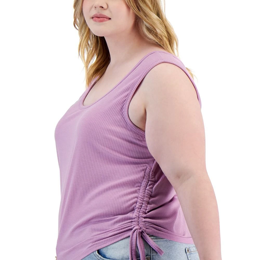 商品Love, Fire|Trendy Plus Size Side Rushed Drawstring Tank,价格¥89,第2张图片详细描述