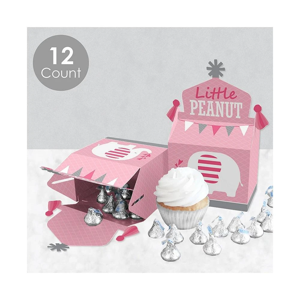 商品Big Dot of Happiness|Pink Elephant - Treat Box Party Favors - Girl Baby Shower or Birthday Party Goodie Gable Boxes - Set of 12,价格¥142,第3张图片详细描述