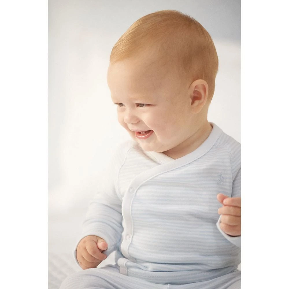 商品Ralph Lauren|Baby Boys Striped Organic Top and Pant, 2 Piece Set,价格¥414,第5张图片详细描述